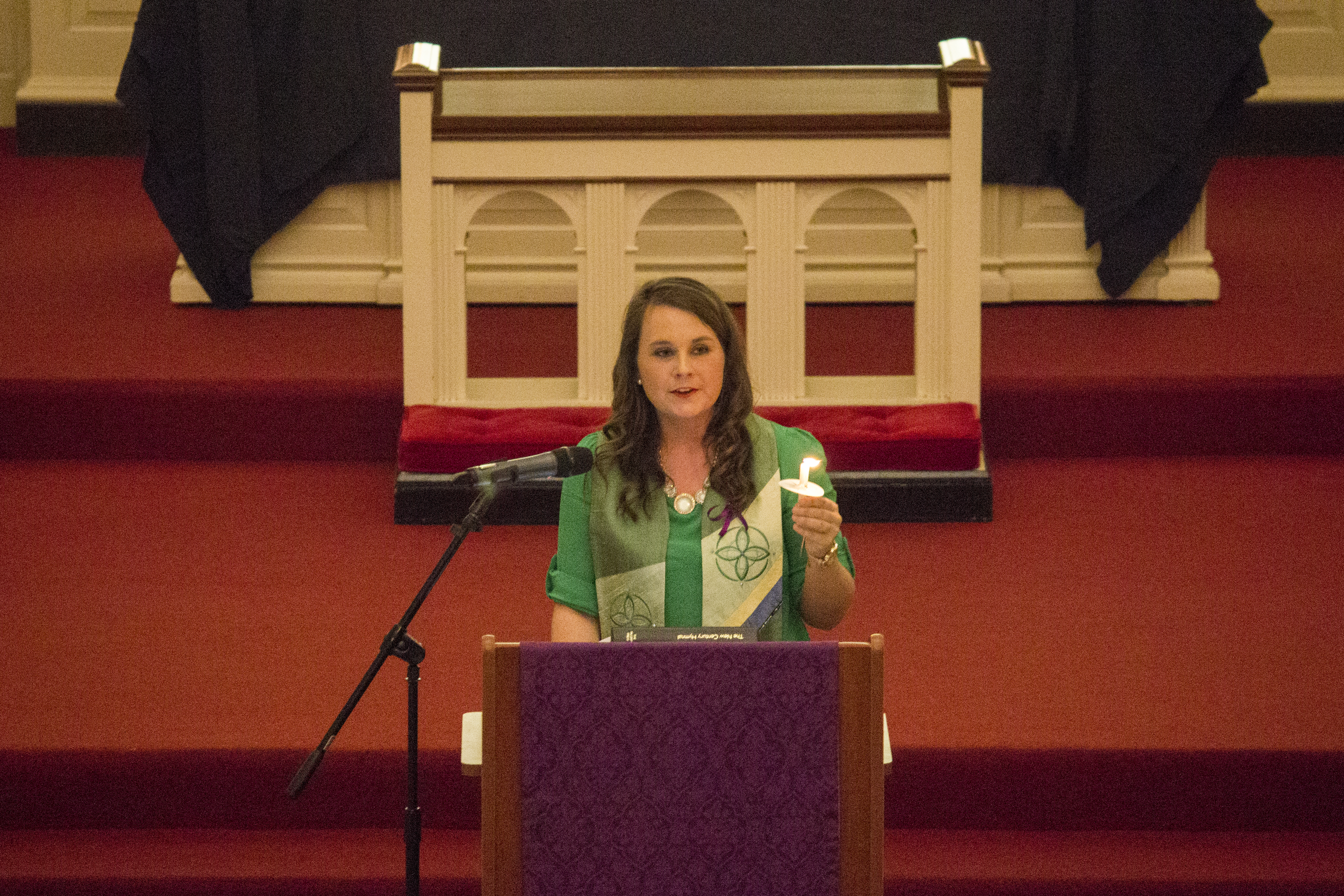 TCU and Brite graduate student Erin Taylor offers words of hope and encouragement for Nina Pham and all who struggle with illness. Photo courtesy of Kaitlyn Beckert and TCU 360.